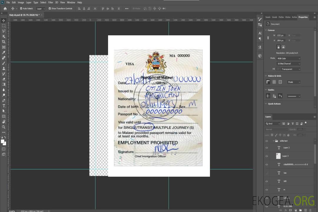 Visa de voyage au MALAWI template Visa de voyage au MALAWI template